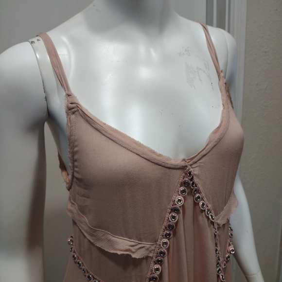 Intimately Free People Tan Nude Sway With Me Slip Dress Sz XS Grunge Fairy Boho - Picture 2 of 9